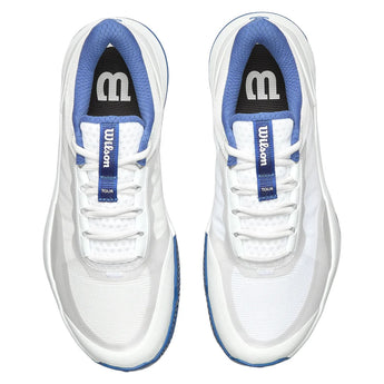 Women's Intrigue Tour Tennis Shoes White and Blue, Wilson, Tennis Express, WRS337080-F26-2