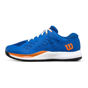 Juniors' Rush Pro Ace Tennis Shoes Deja Vu Blue and Orange Tiger-Footwear-Wilson-WRS337590U-1-Tennis Express
