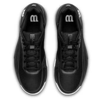 Men's Rush Tour 5 Clay Tennis Shoes Black and White-Footwear-Wilson-WRS337620U-S26-4-Tennis Express
