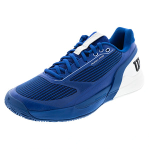 Men's Rush Pro 5 Tennis Shoes Deja Vu Blue and White-Footwear-Wilson-WRS338480U-S26copy-Tennis Express