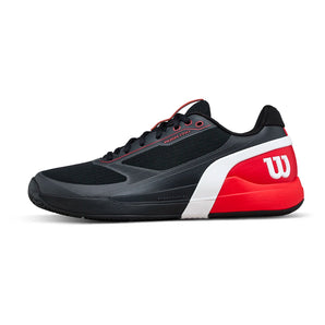 Men's Rush Pro 5 Tennis Shoes Black and Infrared-Footwear-Wilson-WRS338490U-S26-1-Tennis Express