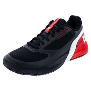 Men's Rush Pro 5 Tennis Shoes Black and Infrared-Footwear-Wilson-WRS338490U-S26copy-Tennis Express