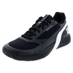 Men's Rush Pro 5 Tennis Shoes Black and White-Footwear-Wilson-WRS338510U-S26copy-Tennis Express