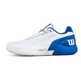 Men's Rush Pro 5 Tennis Shoes White and Deja Vu Blue-Footwear-Wilson-WRS338520_0-Tennis Express