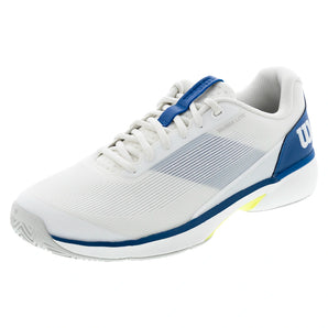 Men's Rush Lite 5 Tennis Shoes White and Deja Vu Blue-Footwear-Wilson-WRS338600Ucopy-Tennis Express