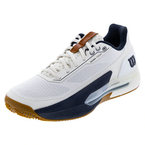 Men's CLAY Court Rush Tour 5 Tennis Shoes White and Navy Blazer,Footwear,Wilson,White/Navy Blazer,7,Tennis Express,WRS338640U-U26copy