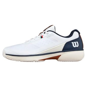 Men's CLAY Court Rush Lite 5 Tennis Shoes White and Navy Blazer,Footwear,Wilson,,,Tennis Express,WRS338680U-1