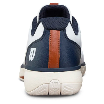 Men's CLAY Court Rush Lite 5 Tennis Shoes White and Navy Blazer,Footwear,Wilson,,,Tennis Express,WRS338680U-4