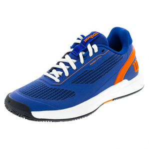 Juniors' Rush Pro 5 Tennis Shoes Deja Vu Blue and White,Footwear,Wilson,Deja Vu Blue/White,2Y,Tennis Express,WRS338770Ucopy