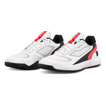 Juniors' Rush Pro 5 Tennis Shoes White and Infrared,Footwear,Wilson,White/Infrared,2Y,Tennis Express,WRS338780