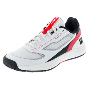 Juniors' Rush Pro 5 Tennis Shoes White and Infrared,Footwear,Wilson,White/Infrared,2Y,Tennis Express,WRS338780Ucopy