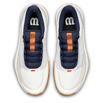 Women's CLAY Court Intrigue Tour Tennis Shoes Vanilla and Navy Blazer,Footwear,Wilson,,,Tennis Express,WRS338880U-3