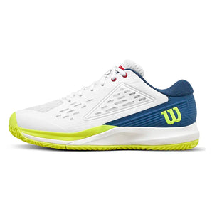 Juniors' RUSH PRO ACE Tennis Shoes Snow White and Ensign Blue,Footwear,Wilson,,,Tennis Express,WRS339570U-F26-1