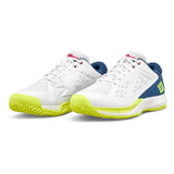 Juniors' RUSH PRO ACE Tennis Shoes Snow White and Ensign Blue,Footwear,Wilson,Snow White/Ensign Blue,4Y,Tennis Express,WRS339570U-F26-y