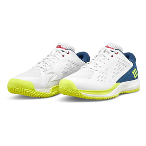 Juniors' RUSH PRO ACE Tennis Shoes Snow White and Ensign Blue,Footwear,Wilson,Snow White/Ensign Blue,4Y,Tennis Express,WRS339570U-F26-y