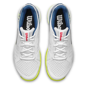 Juniors' RUSH PRO L Tennis Shoes Snow White and Ensign Blue,Footwear,Wilson,,,Tennis Express,WRS339580U-F26-3