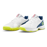 Juniors' RUSH PRO L Tennis Shoes Snow White and Ensign Blue,Footwear,Wilson,Snow White/Ensign Blue,11C,Tennis Express,WRS339580U-F26-y