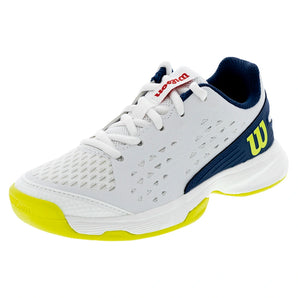 Juniors' RUSH PRO L Tennis Shoes Snow White and Ensign Blue