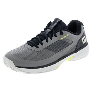 Men's CLAY Court RUSH LITE 5 Tennis Shoes Titanium and Snow White,Footwear,Wilson,Titanium/Snow White,7,Tennis Express,WRS339610U-F26copy