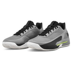 Men's CLAY Court RUSH TOUR 5 Tennis Shoes Titanium and Black,Footwear,Wilson,Titanium/Black,7,Tennis Express,WRS339660U-F26-y