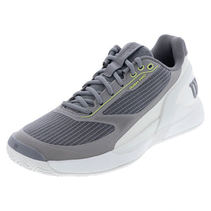 Men's RUSH PRO 5 Tennis Shoes Titanium and Snow White,Footwear,Wilson,Titanium/Snow White,7,Tennis Express,WRS339670U-F26copy