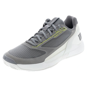 Men's CLAY Court Rush Pro 5 Tennis Shoes Titanium and Snow White,Footwear,Wilson,Titanium/Snow White,7,Tennis Express,WRS339680U-F26copy