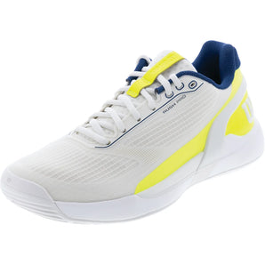 Men's RUSH PRO 5 PADEL Shoes Snow White and Safety Yellow, Wilson, Snow White/Safety Yellow, Tennis Express, WRS339720U-F26-SNOW-WHITE-SAFETY-YELLOW-1