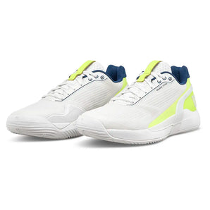 Men's RUSH PRO 5 PADEL Shoes Snow White and Safety Yellow,Footwear,Wilson,Snow White/Safety Yellow,7,Tennis Express,WRS339720U-F26-y
