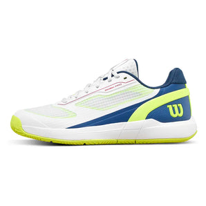 Juniors' RUSH PRO 5 Tennis Shoes Snow White and Ensign Blue,Footwear,Wilson,,,Tennis Express,WRS339740U-F26-1
