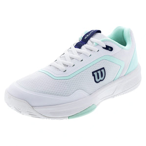 Women's CourtGlide Tennis Shoes White and Bay,Footwear,Wilson,White/Bay,5.5,Tennis Express,WRS339820Ucopy