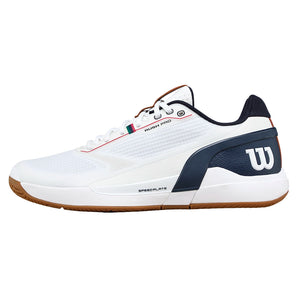 Men's Rush Pro 5 Tennis Shoes White and Navy Blazer,Footwear,Wilson,,,Tennis Express,WRS339990U-U26-1