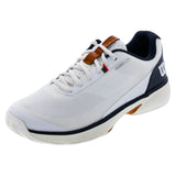 Men's Rush Lite 5 CLC Tennis Shoes White and Navy Blazer,Footwear,Wilson,White/Navy Blazer,7,Tennis Express,WRS340000U01copy