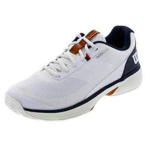 Men's Rush Lite 5 CLC Tennis Shoes White and Navy Blazer,Footwear,Wilson,White/Navy Blazer,7,Tennis Express,WRS340000U01copy