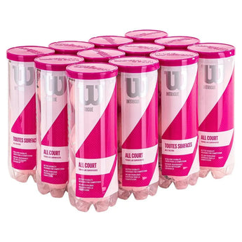 Intrigue All Court Pink 12 Pack Tennis Ball Case-Balls-Wilson-WRT100912CS-Tennis Express