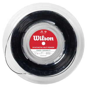 Synthetic Gut Power Tennis String Reel,Strings,Wilson,Black,16,Tennis Express,WRZ905R-b-16-1