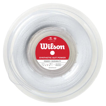 Synthetic Gut Power Tennis String Reel,Strings,Wilson,White,17,Tennis Express,WRZ905R-w-17-1