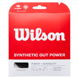 Synthetic Gut Power Tennis String,Strings,Wilson,Black,17,Tennis Express,WRZ945-bk-17-1