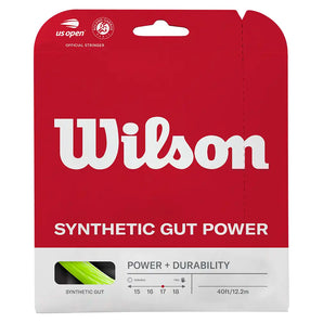 Synthetic Gut Power Tennis String,Strings,Wilson,,,Tennis Express,WRZ945-grn-17-1