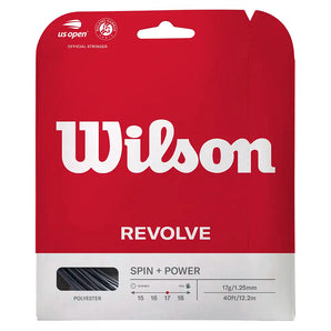 Revolve Tennis String,Strings,Wilson,Black,17,Tennis Express,WRZ946.SET-b-17-1