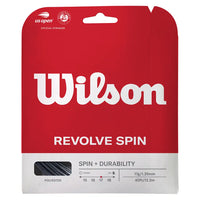 Revolve Spin Tennis String,Strings,Wilson,Black,17,Tennis Express,WRZ95RS.SET-17-b-1