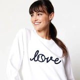 Women's Love All Tennis Sweatshirt-Apparel-Ame and Lulu-WSW-T-S25-Love-Tennis Express
