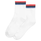 Unisex Quarter-Length Stripe Tennis Socks Bright White,Socks,Wilson,Bright White,M,Tennis Express,WU00016W001003-F26-1.1