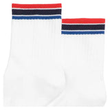 Unisex Quarter-Length Stripe Tennis Socks Bright White,Socks,Wilson,,,Tennis Express,WU00016W001003-F26-2.1