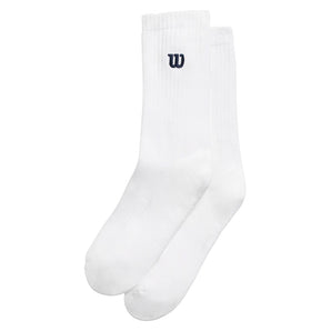 Unisex Tennis Crew Socks with Logo-Socks-Wilson-WT1 Bright White-M, [current_file_name-Tennis Express