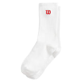 Unisex Tennis Crew Socks with Logo-Socks-Wilson-WTA Bright White/Infrared-M, [current_file_name-Tennis Express