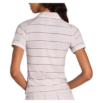 Women's Club Horizontal Stripe Tennis Polo Lilac Ash, Wilson, Tennis Express, WW00306Z044001-F26-1