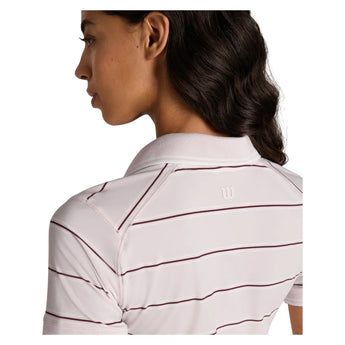 Women's Club Horizontal Stripe Tennis Polo Lilac Ash, Wilson, Tennis Express, WW00306Z044001-F26-3