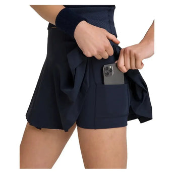 Women's Classic Pleated Mini Tennis Skort Classic Navy-Apparel-Wilson-WW00311411DBC-S25-3-Tennis Express