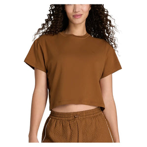 Women's Harper Crop Tennis Tee Caramel Cafe-Apparel-Wilson-WW00367N009001-Tennis Express