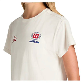 Women's Harper Crop Tennis Tee Sandrift,Apparel,Wilson,,,Tennis Express,WW00367W002002-F26-6